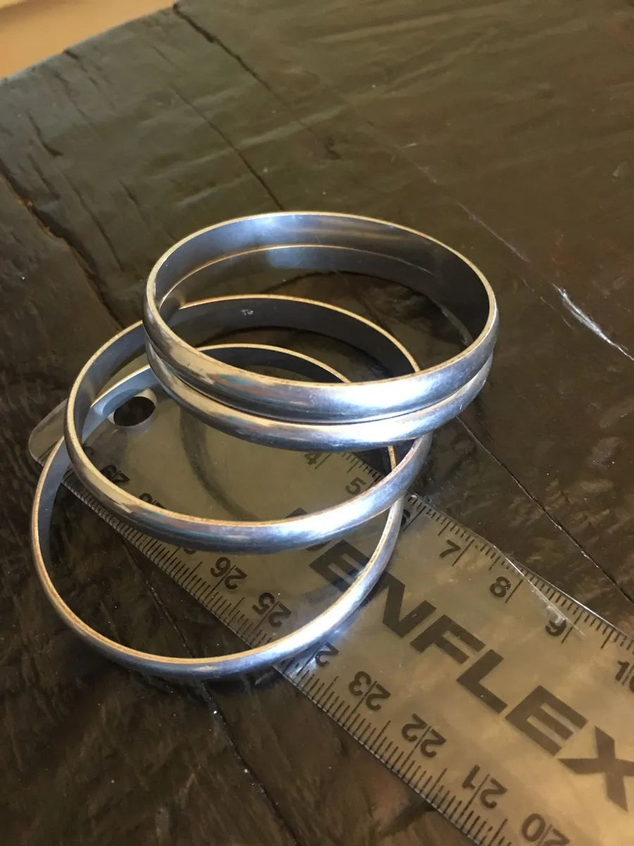 Silver Bangle Set (4)