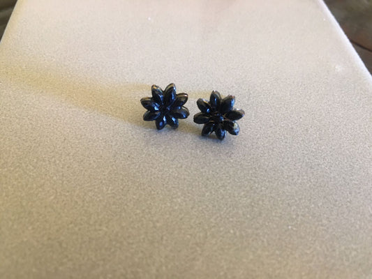Black Flower Earrings