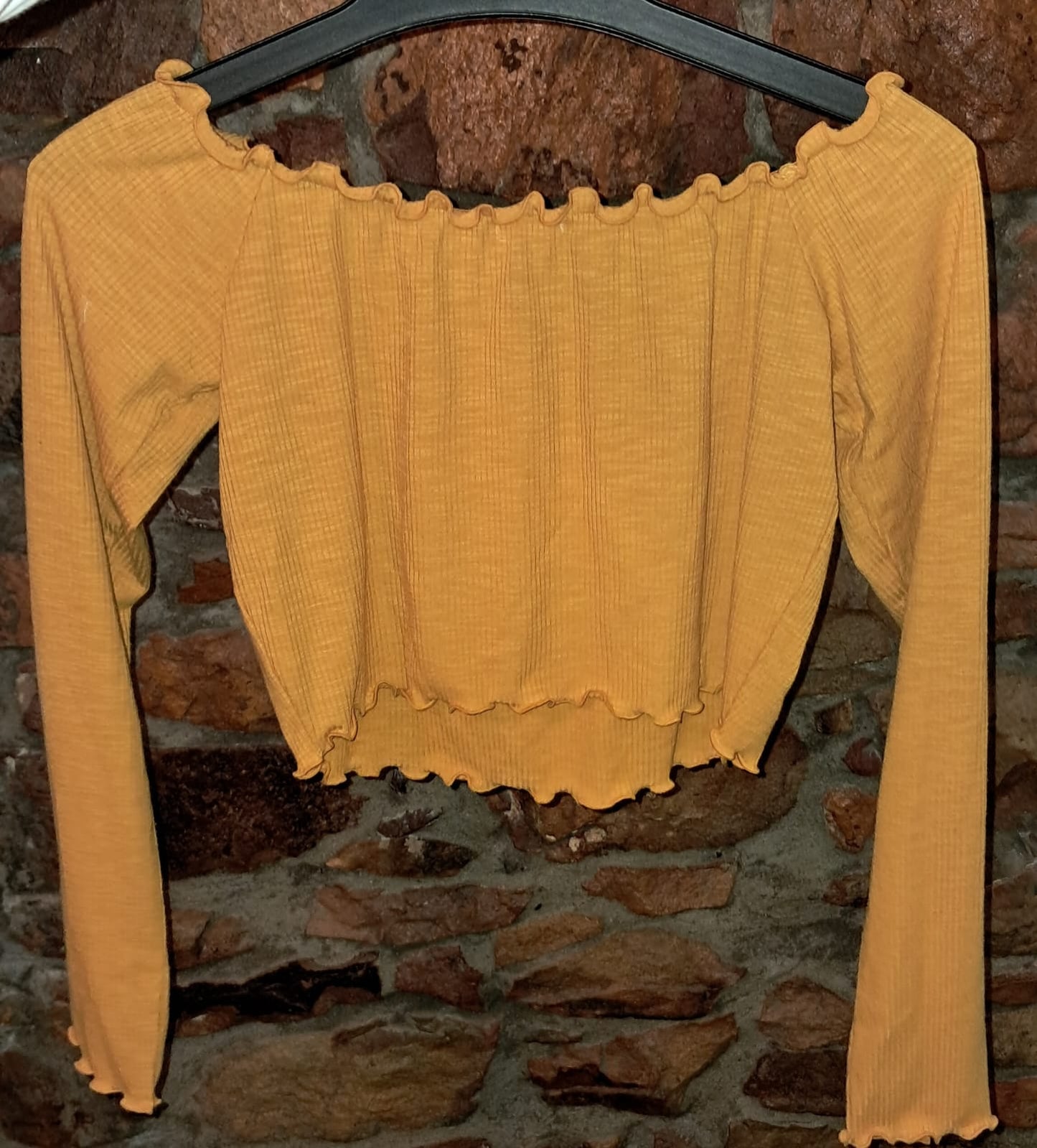 Garage Midriff Long Sleeve Top