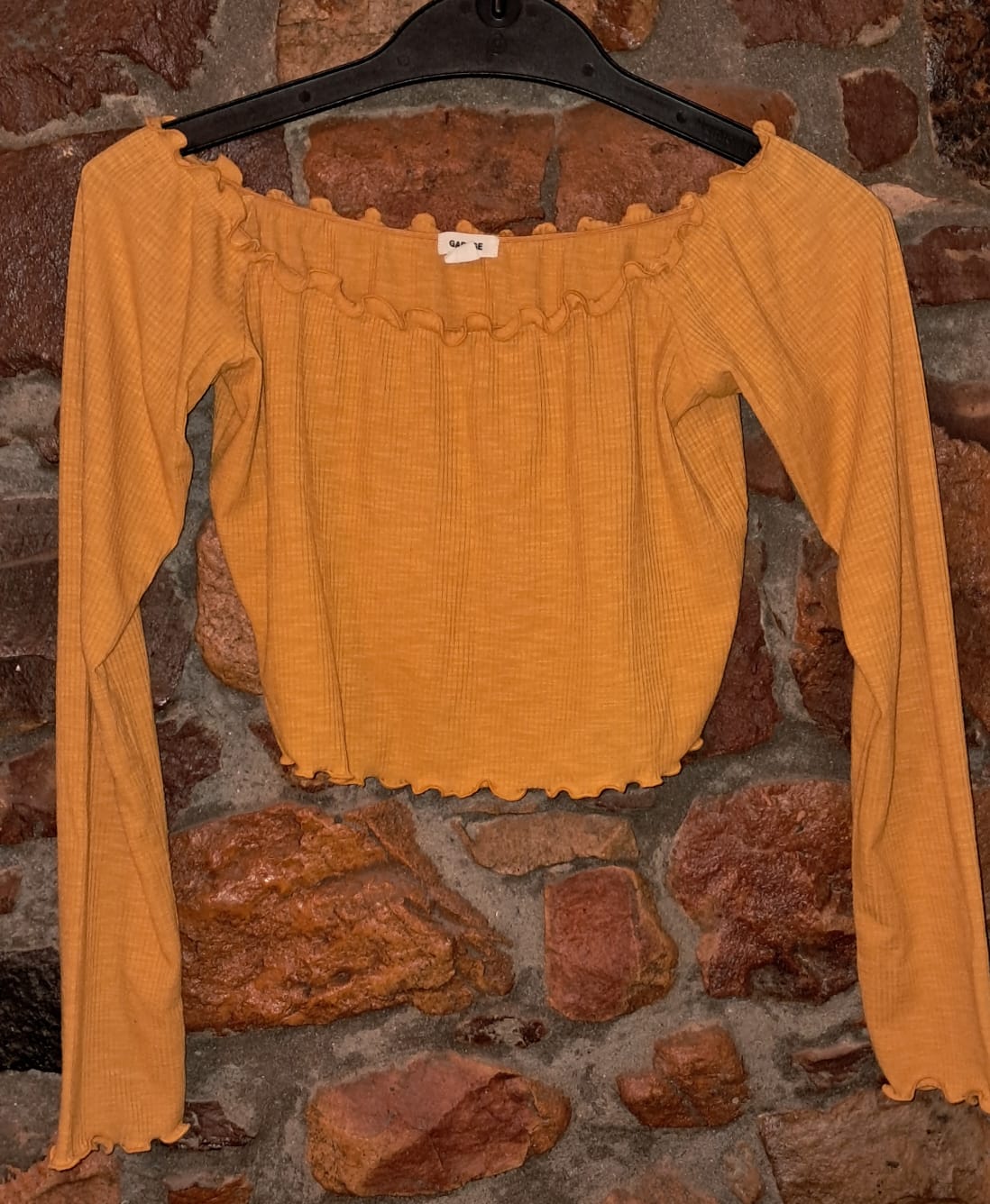 Garage Midriff Long Sleeve Top