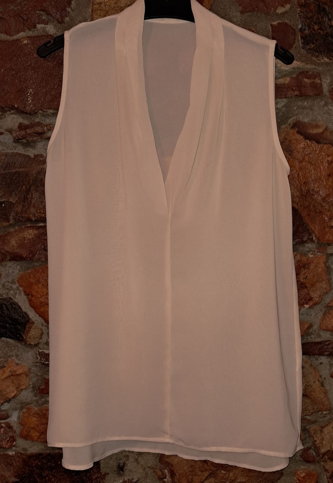 Low V-Neck Blouse