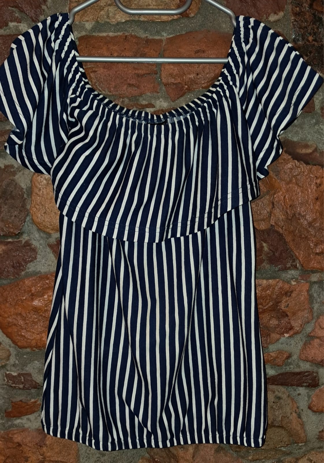 In Wear Wide Shoulder Short Sleeve Top