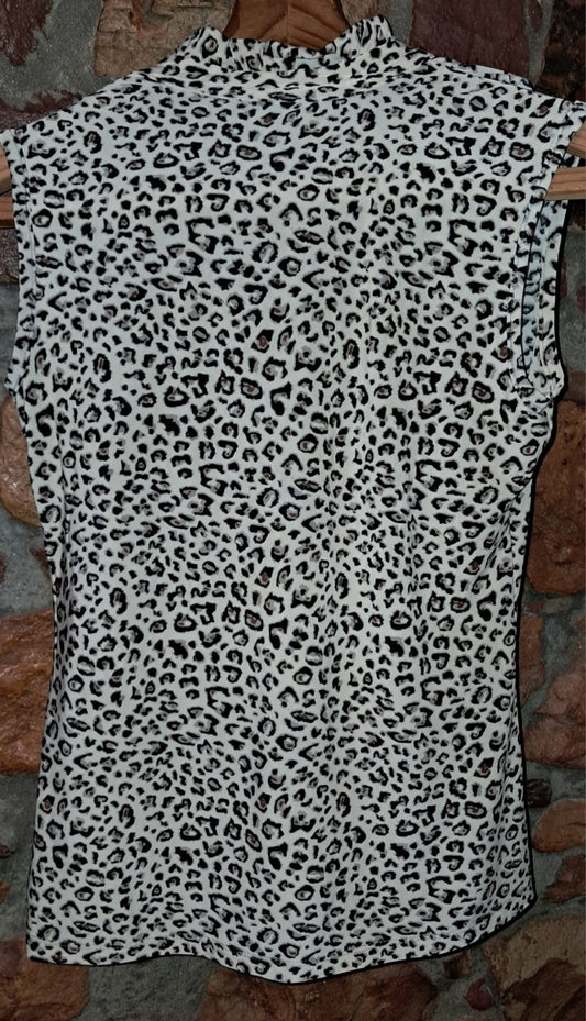 Kelso Leopard Print Sleeveless Blouse