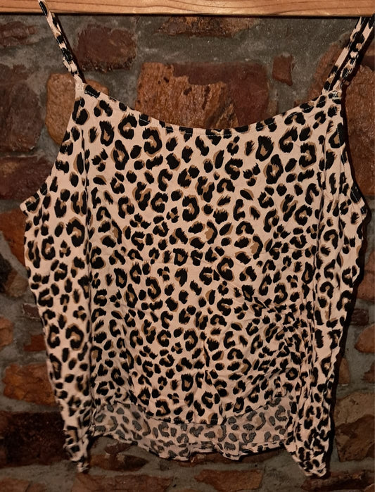 Divided Leopard Print Stappy Top