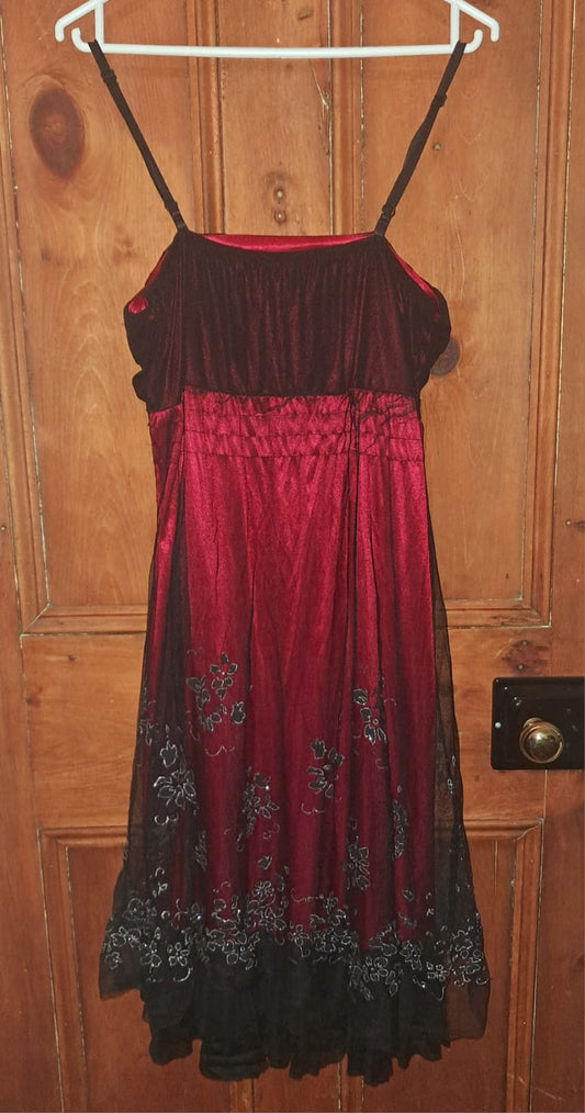 Strappy Knee High Dress with Sequins