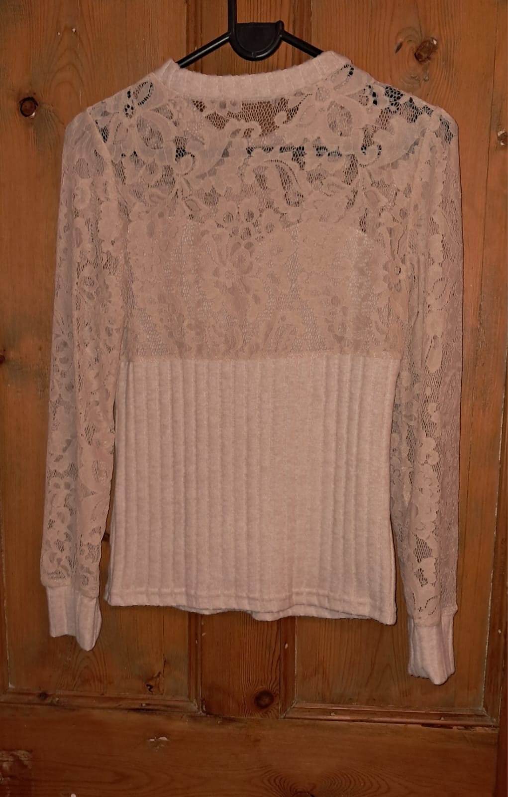 Lace Look Long Sleeve Top