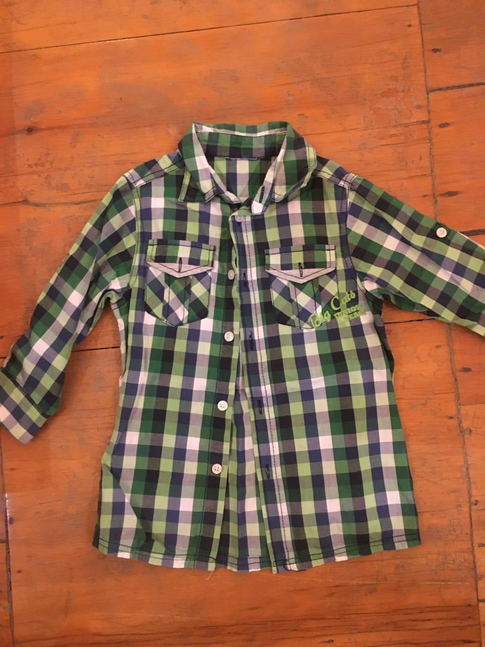 Topolino Checkered Long Sleeve Button Up Shirt