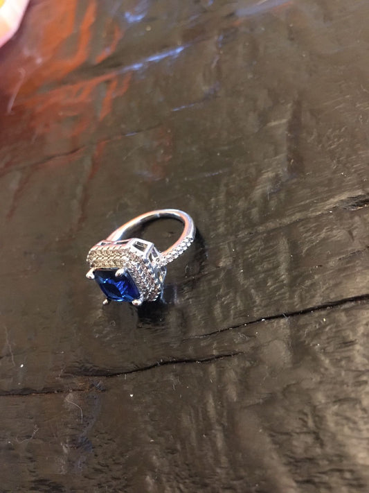 Blue Stone Square Ring