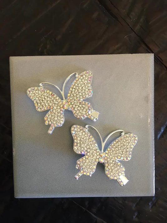 Silver Butterfly Hair Clip
