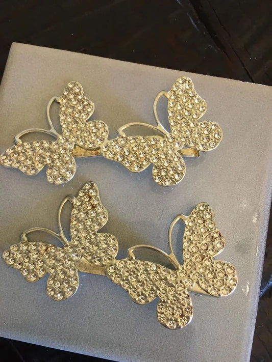 Double Butterfly Hair Clips