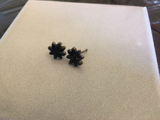 Black Flower Earrings