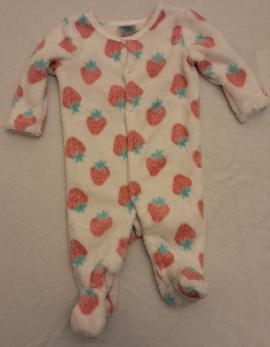 Cuddlesome Baby Gro - Strawberry Pattern