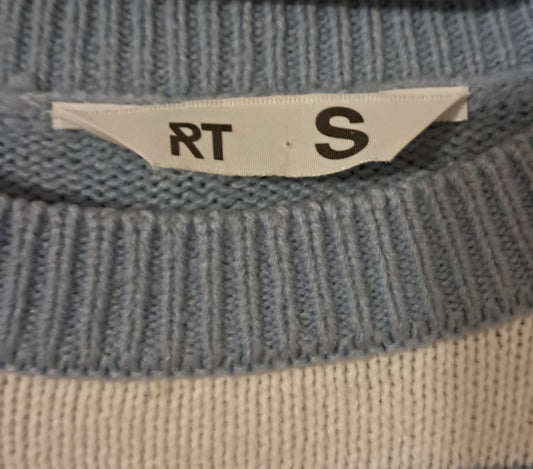 RT Striped Long Sleeve Midrift Sweater