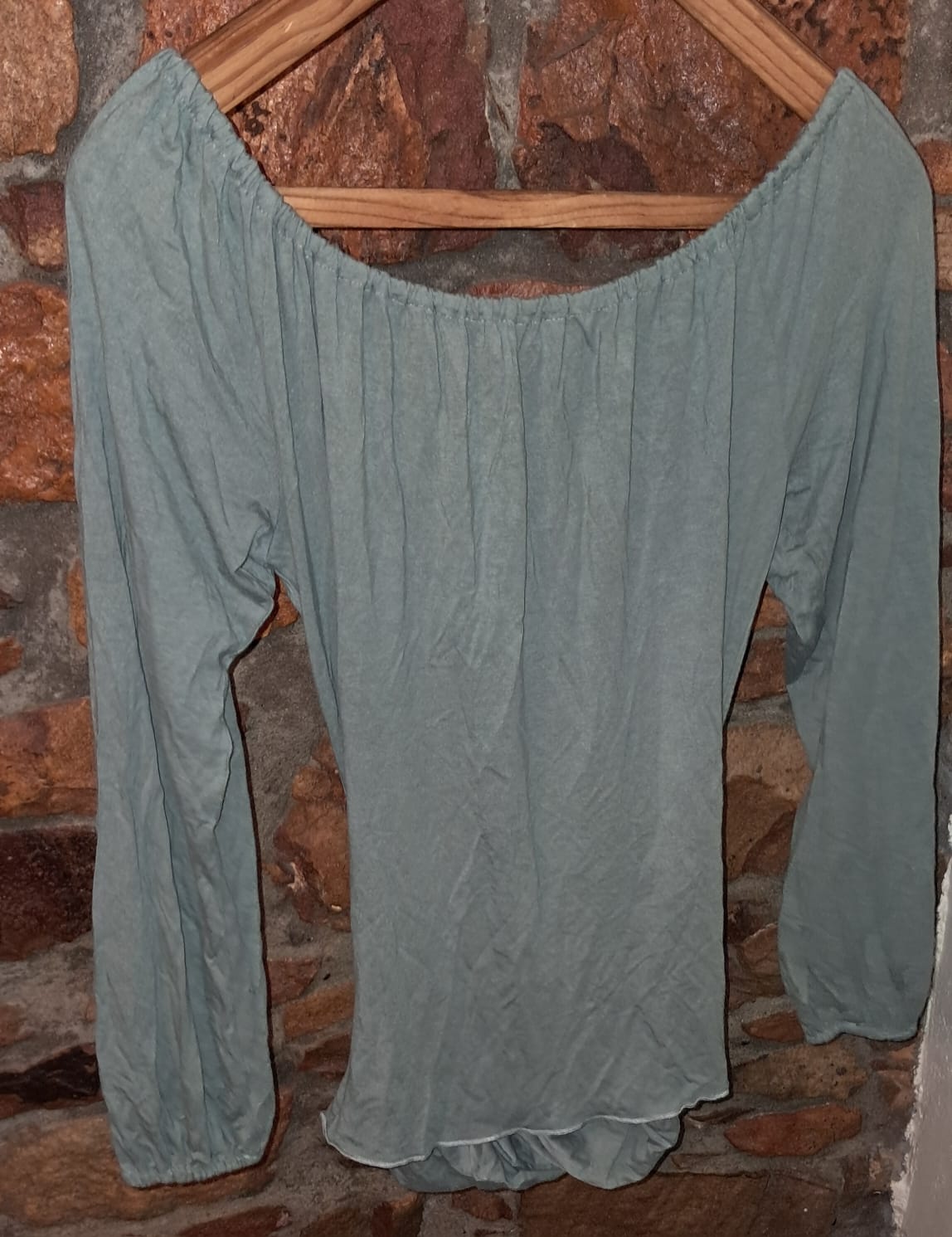 LTD Women Wide Shoulder Ruffled Long Sleeve Blouse