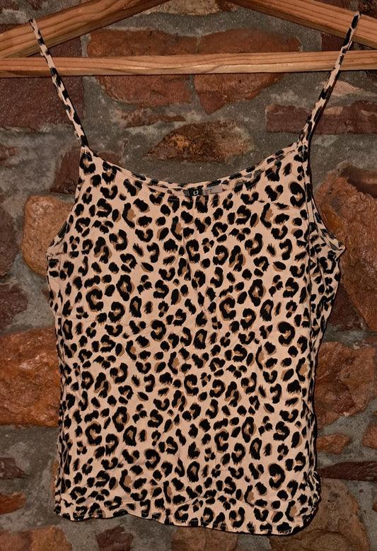 Divided Leopard Print Stappy Top