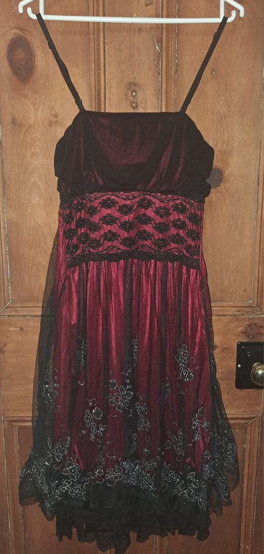 Strappy Knee High Dress with Sequins
