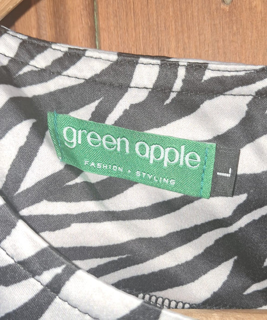Green Apple Zebra Stripe Jumpsuit