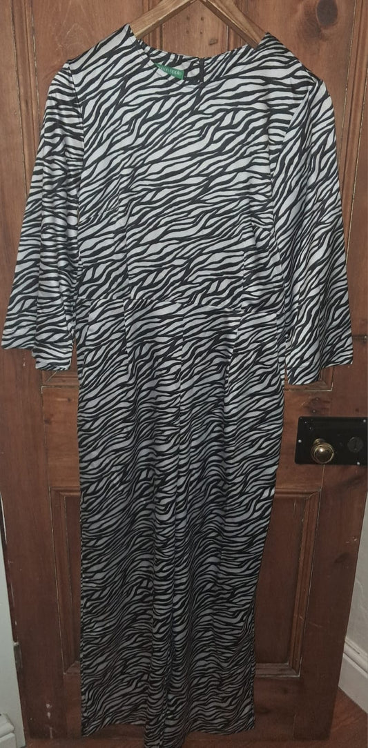 Green Apple Zebra Stripe Jumpsuit