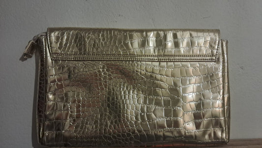 Roberto Cavalli Metallic Gold Clutch Bag