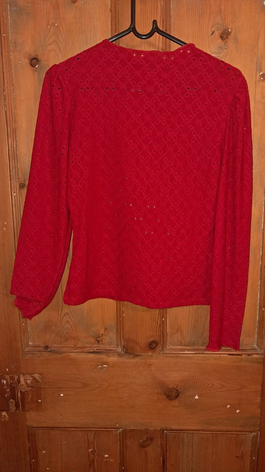 Textured Long Sleeve Top