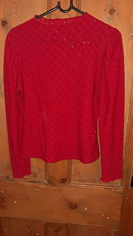 Textured Long Sleeve Top