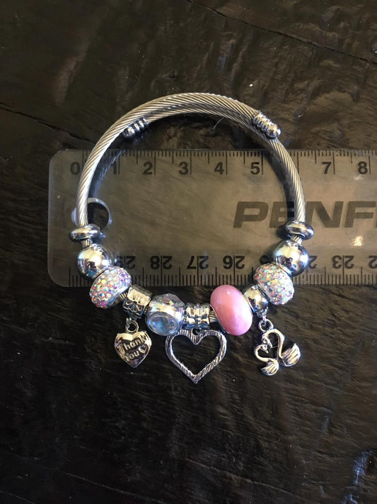 Pink Heart Bracelet