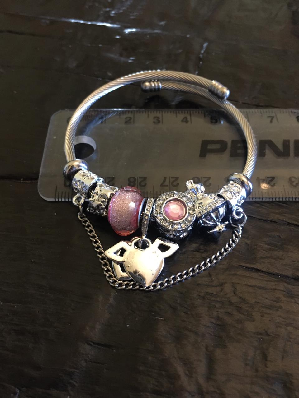Pink Flying Heart Bracelet