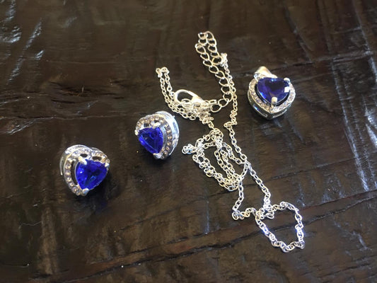 Heart Necklace and Earring Set