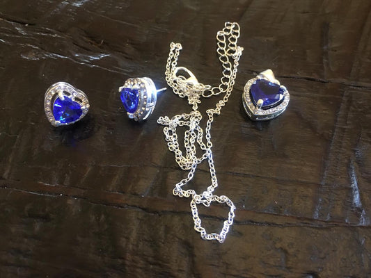 Heart Necklace and Earring Set