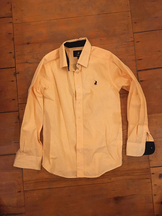 Polo Small Check Long Sleeve Button Up Shirt