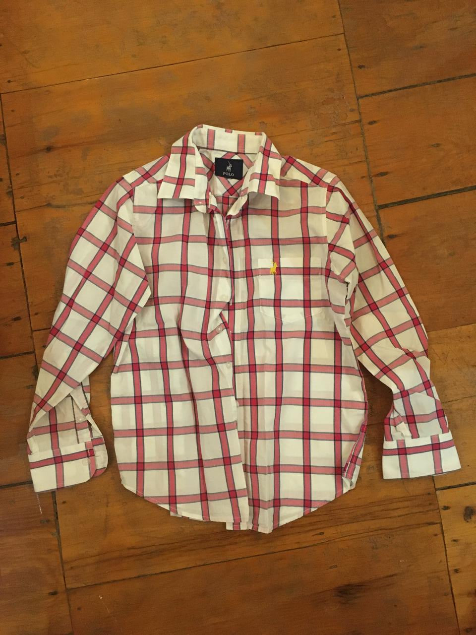 Polo Red Check Long Sleeve Button Up Shirt