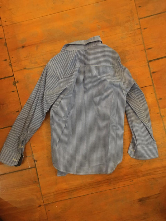 Polo Small Blue Check Long Sleeve Button Up Shirt
