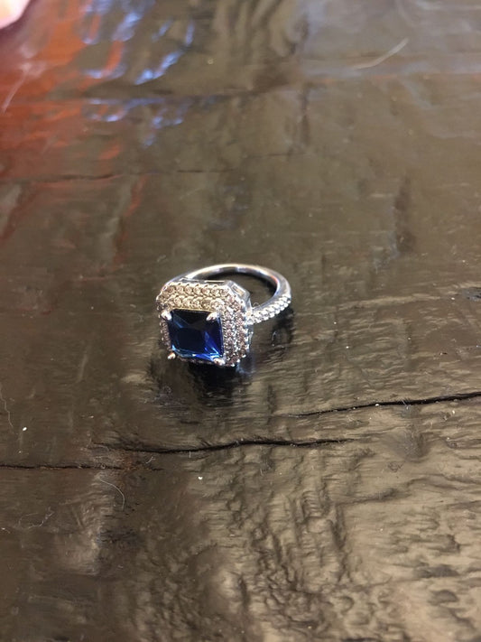 Blue Stone Square Ring