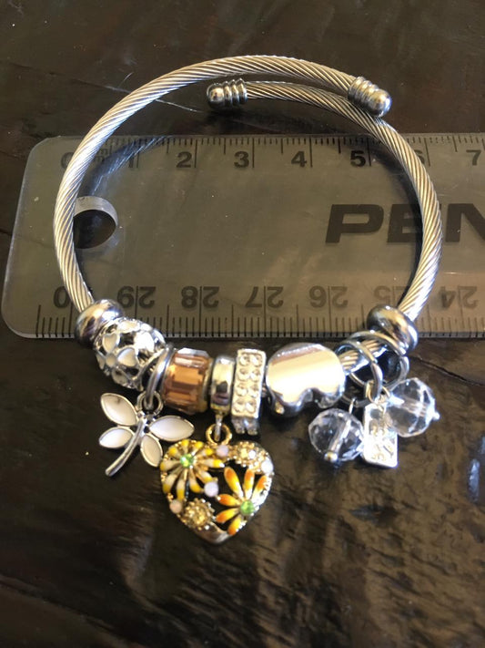 Multi Colour Heart Bracelet