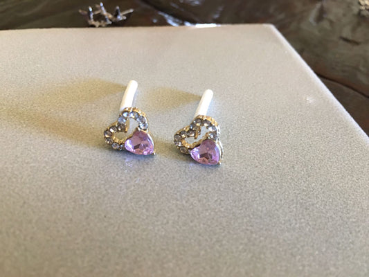 Pink Heart Earrings