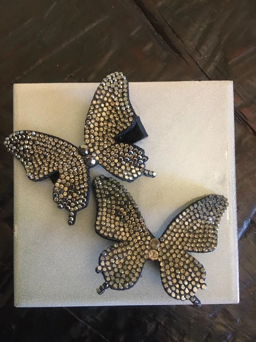 Butterfly Hair Clips Dark